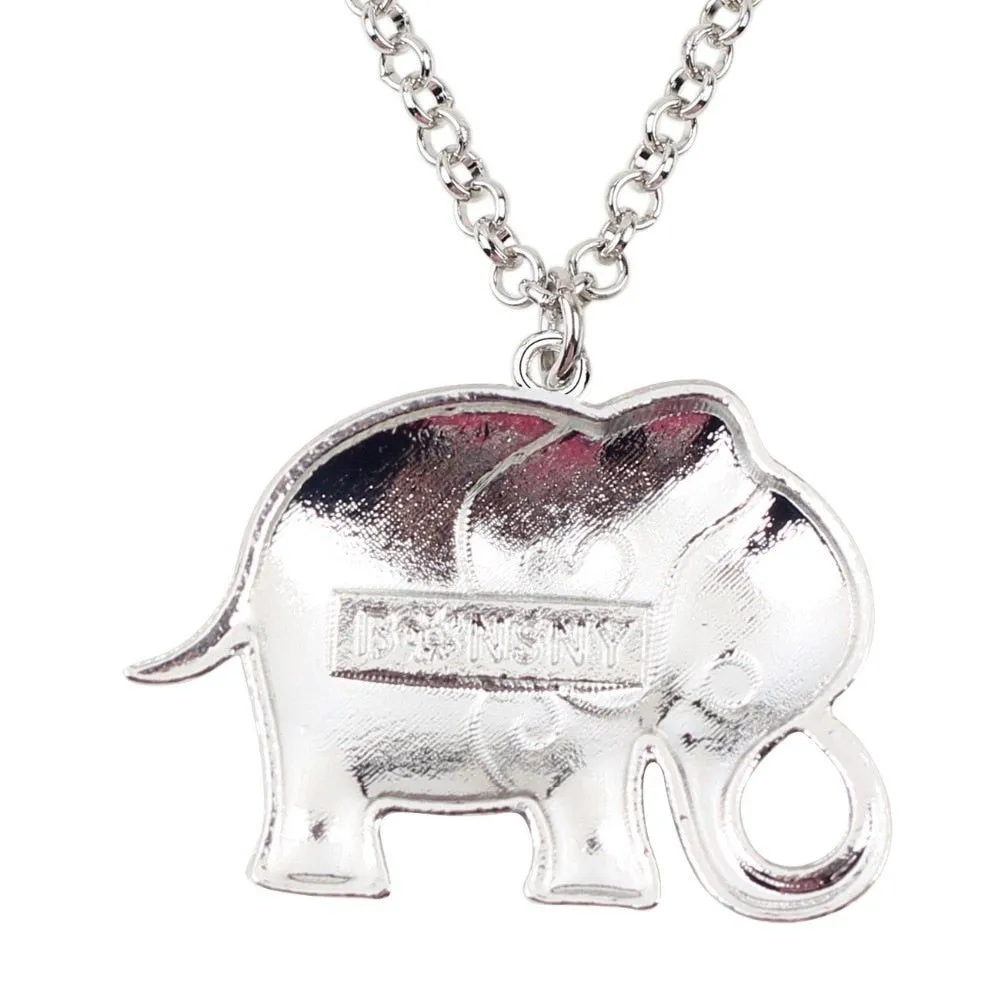 Acrylic An Elephant Cartoon Pattern Necklace Charm Jewelry BJS1146