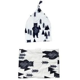Arrow Baby Swaddle with Hat Set