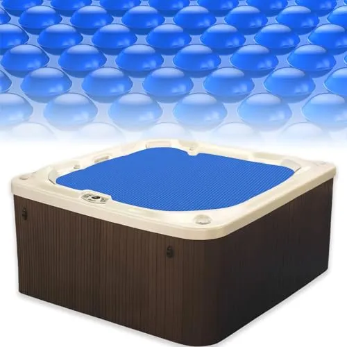 BigXwell Solar Pool Cover, Blue 16-mil 6 x 12 Foot Square Pool Heaters for Above-Ground and In-Ground Pools, 1600 Series Heavy-Duty Insulating Pool Heater Cover for Swimmer