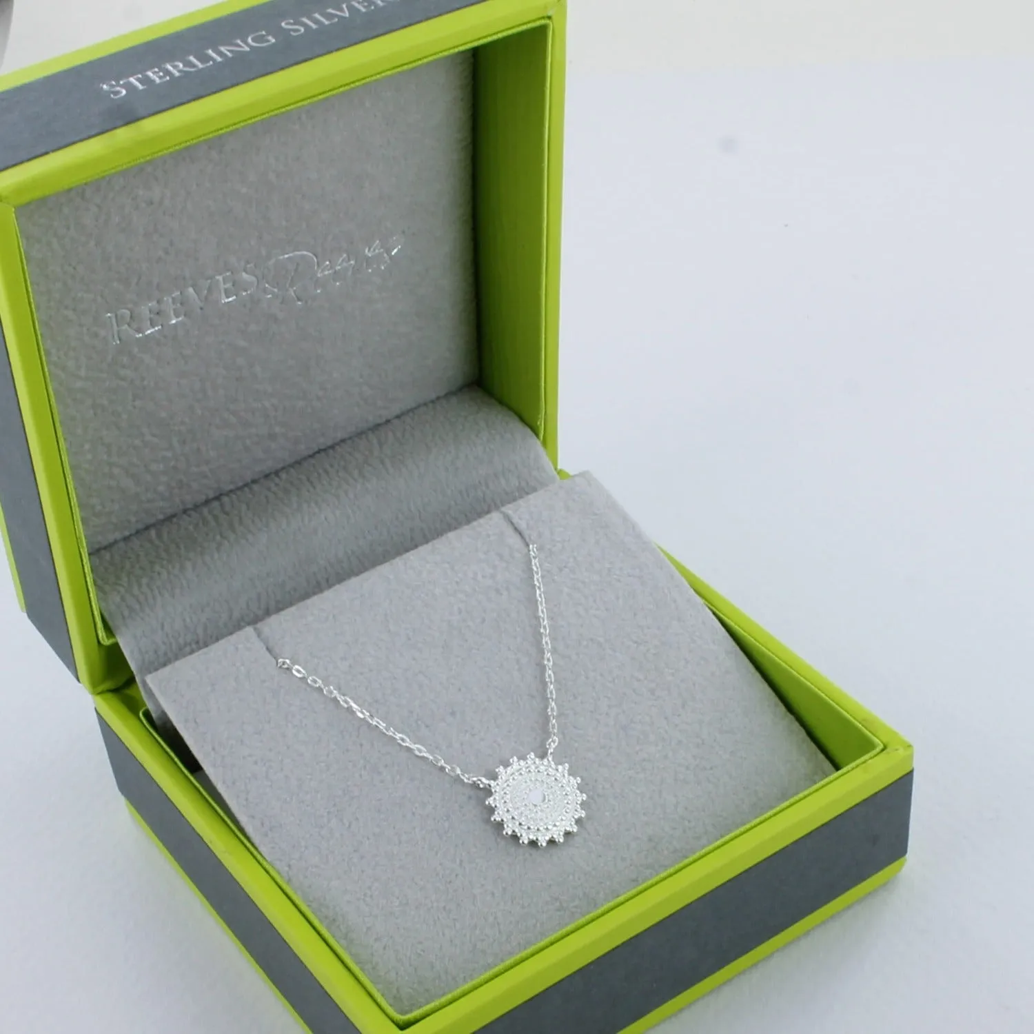 Catherine Wheel Sterling Silver Necklace