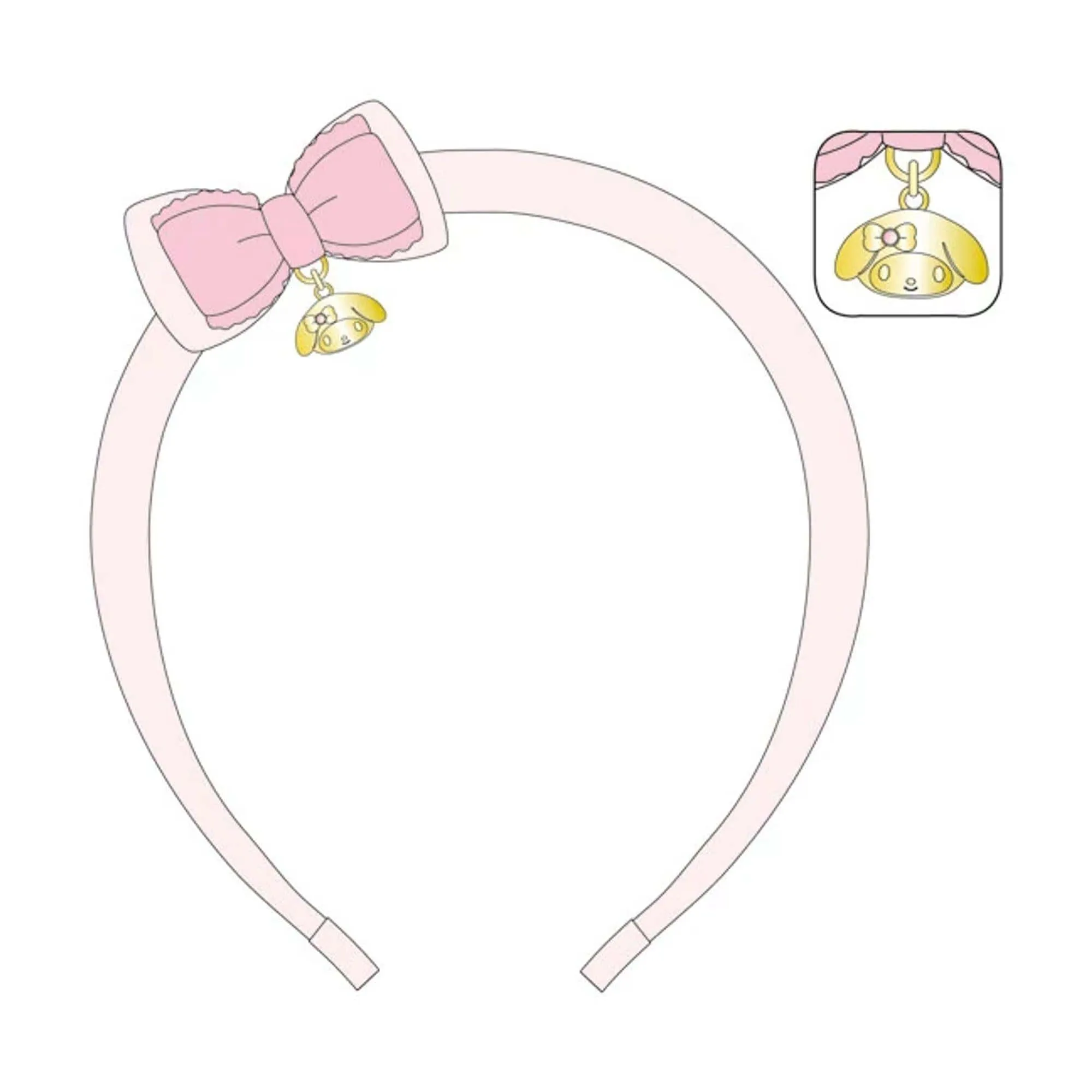 Cinnamoroll & My Melody Charming Headbands with Golden Charms