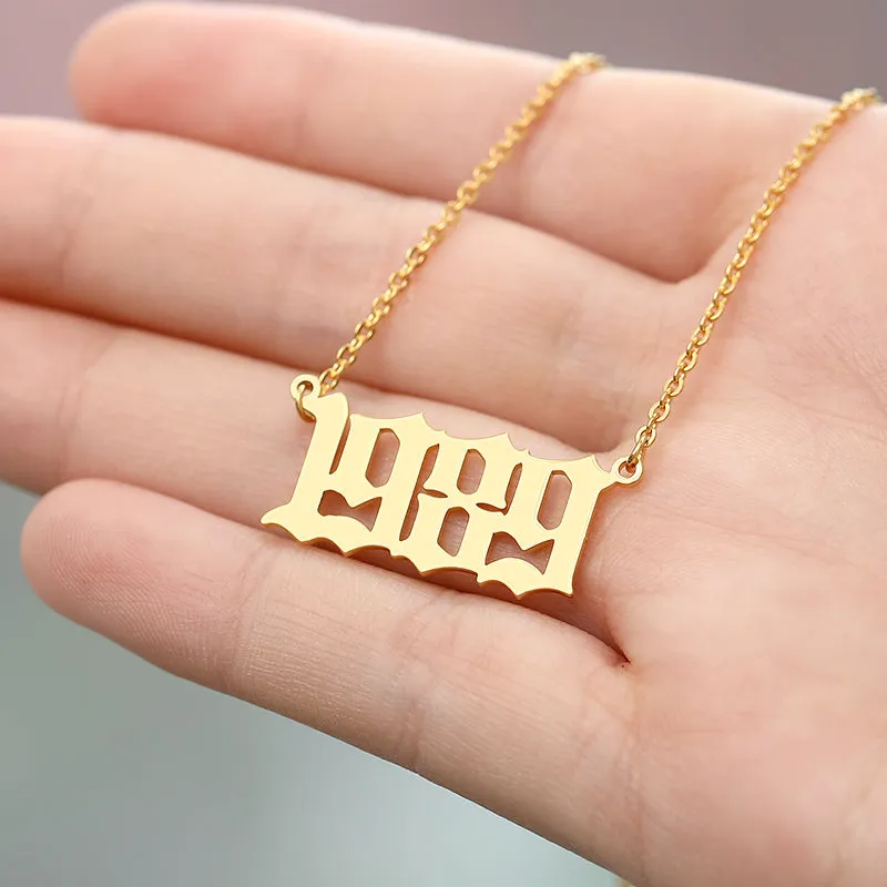 Custom Year of Birth Necklaces