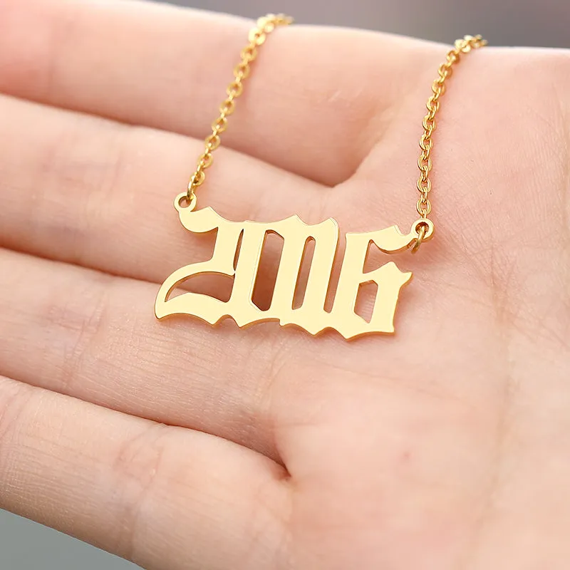 Custom Year of Birth Necklaces