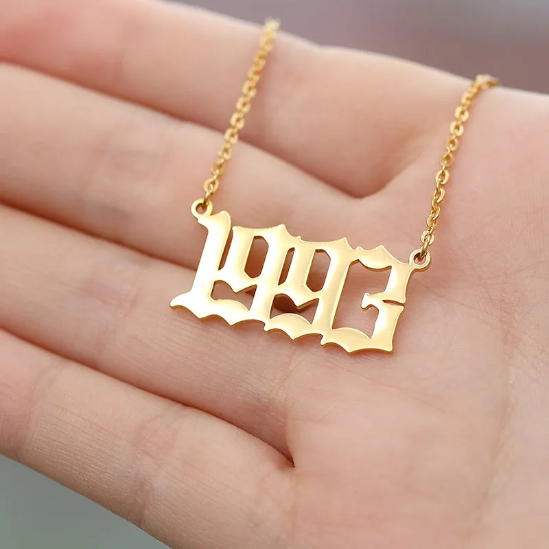 Custom Year of Birth Necklaces