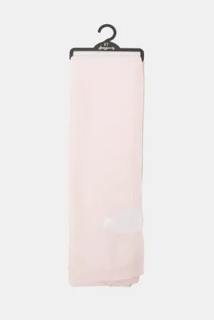 Girls Pink Colour Solid Scarf