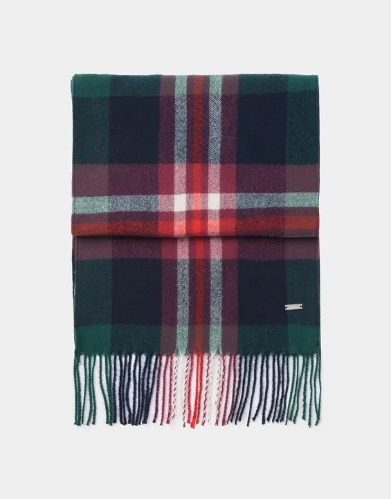Joules Bracken Check Warm Handle Scarf