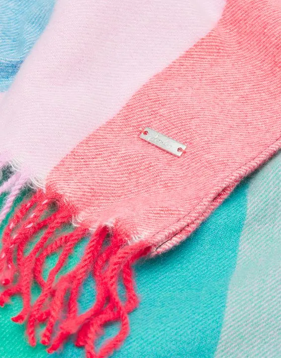 Joules Bracken Check Warm Handle Scarf
