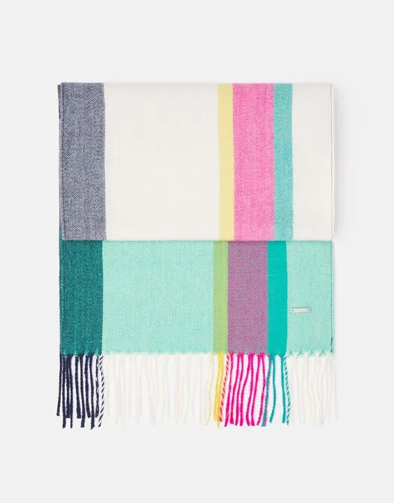 Joules Bracken Check Warm Handle Scarf