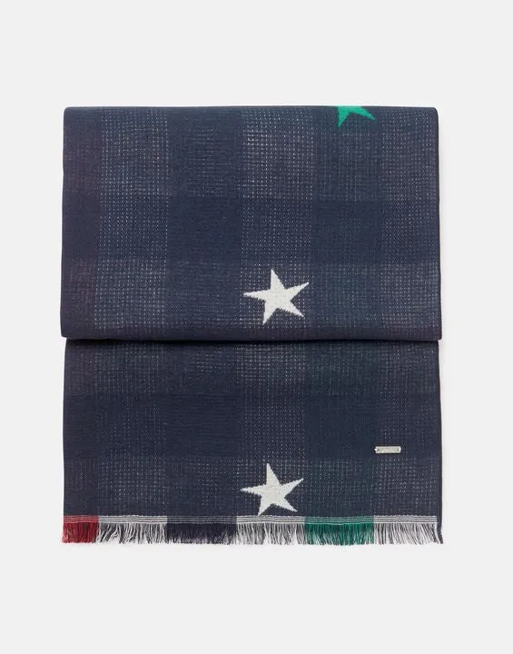 Joules Farnsley Check Jacquard Warm Handle Scarf