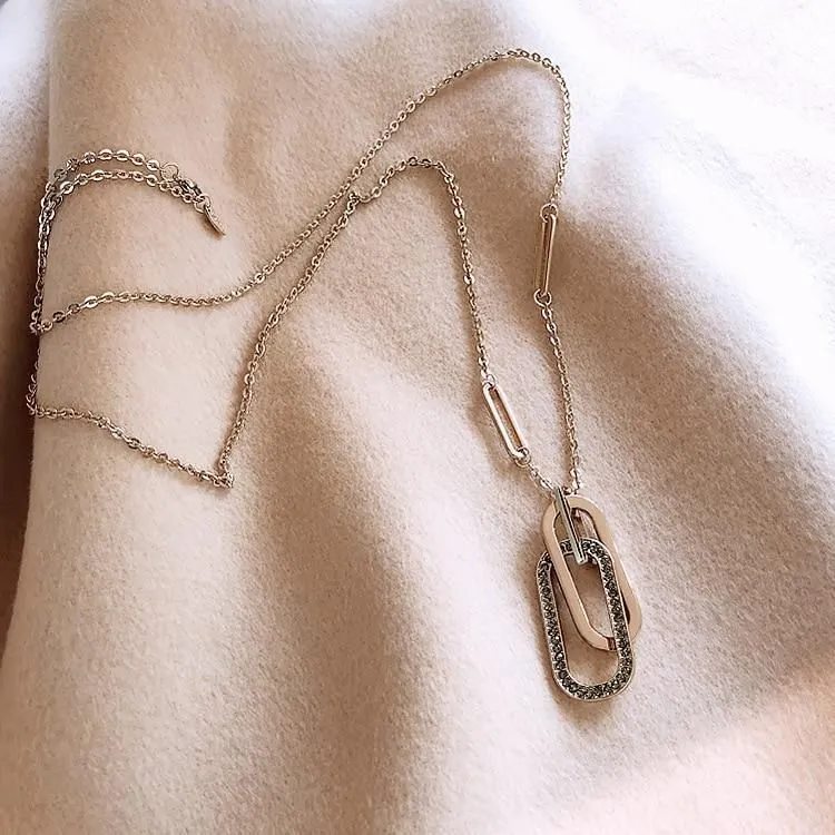 Long Necklaces Charm Jewelry Geometric Sweater Fashion #ET522