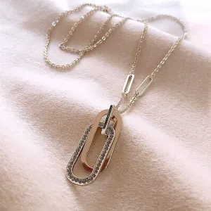 Long Necklaces Charm Jewelry Geometric Sweater Fashion #ET522