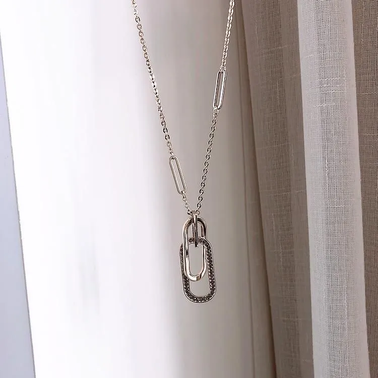 Long Necklaces Charm Jewelry Geometric Sweater Fashion #ET522