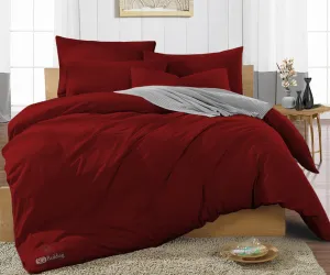 Luxury Burgundy Duvet Cover Set