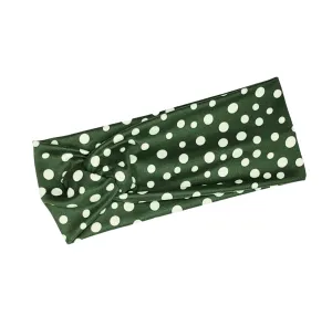 Moss Green & Polka Dots Headband