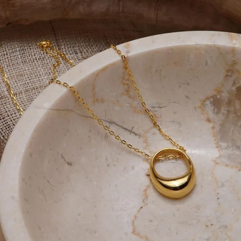 Necklaces Charm Jewelry Cubic Oval Korean Fashion #ET513