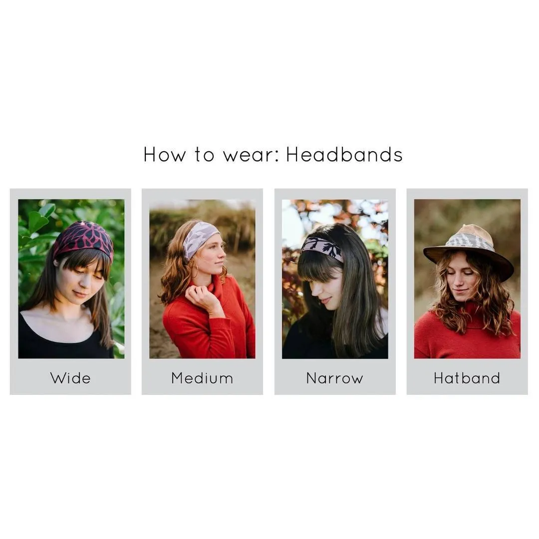 (New) Headbands - Berry Branch on Orchid Pink by Windsparrow Studio