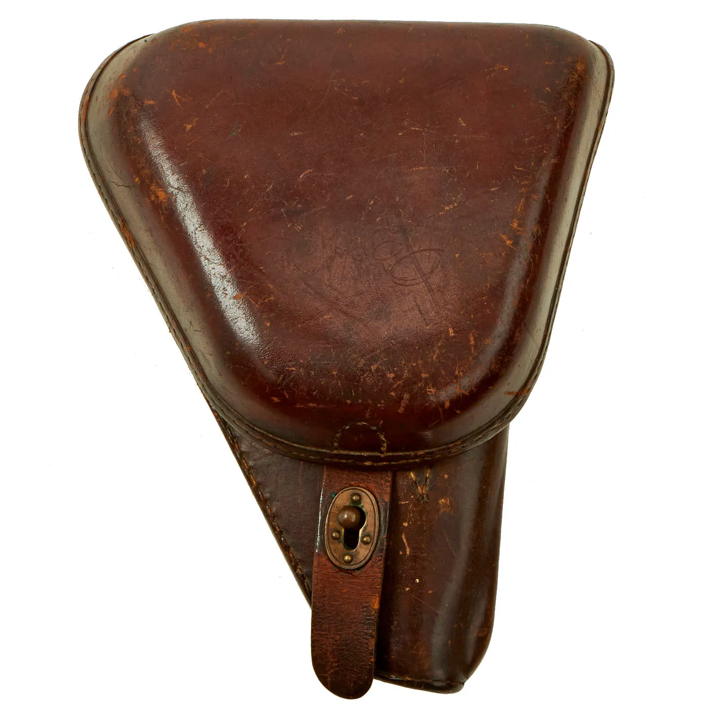 Original Japanese WWII Type 14 Nambu Pistol Leather Holster - dated 1935