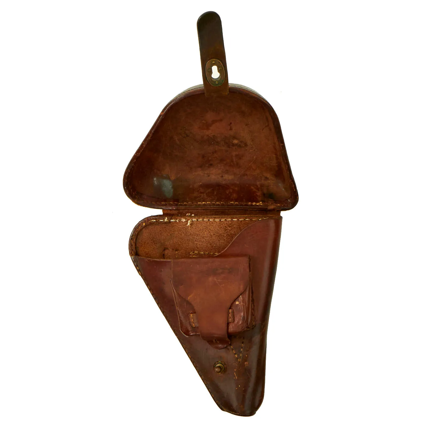 Original Japanese WWII Type 14 Nambu Pistol Leather Holster - dated 1935