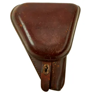 Original Japanese WWII Type 14 Nambu Pistol Leather Holster - dated 1935