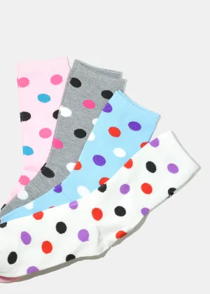 Polka Dot Print Long Socks