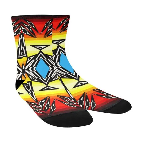 Prairie Fire Medicine Wheel Crew Socks