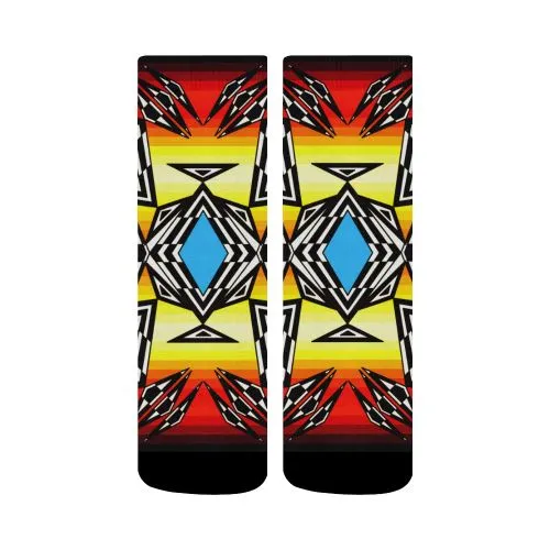 Prairie Fire Medicine Wheel Crew Socks
