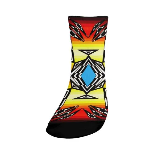 Prairie Fire Medicine Wheel Crew Socks
