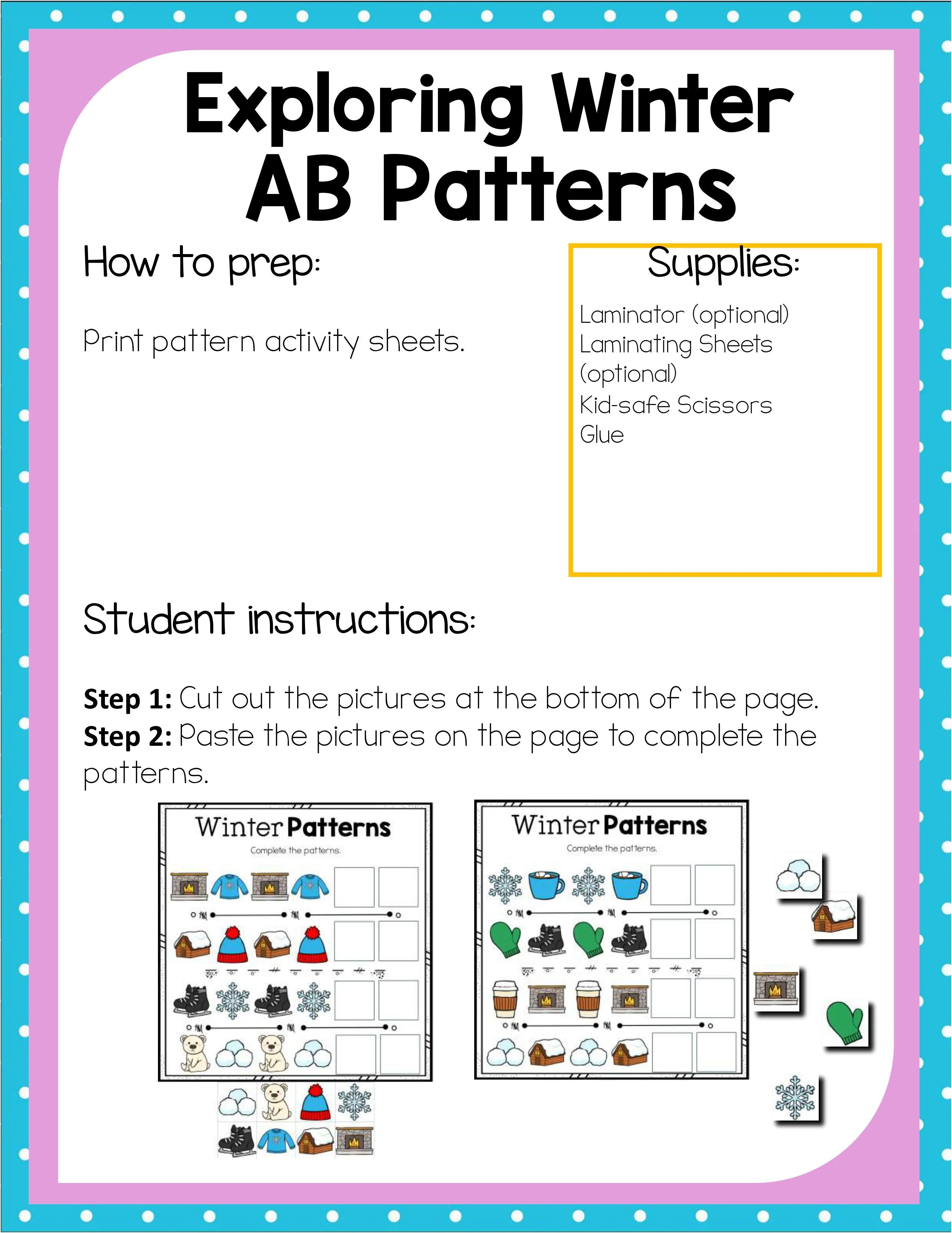 Preschool Winter Theme Pack