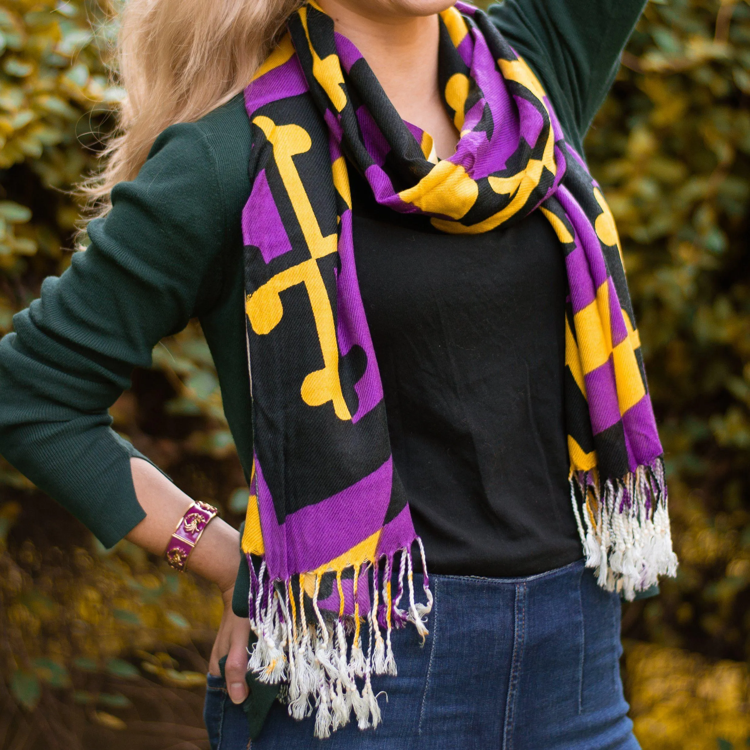 Purple & Gold Maryland Flag / Scarf