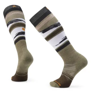 Smartwool Ski Midnight Ski Pattern Over the Calf Socks Color: Winter Moss