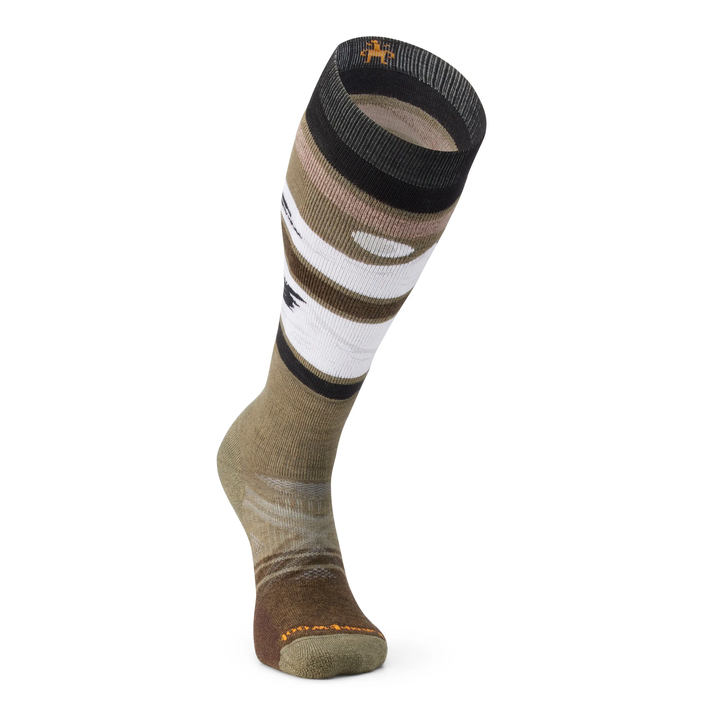 Smartwool Ski Midnight Ski Pattern Over the Calf Socks Color: Winter Moss