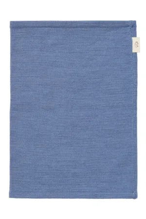 SUPER SOFT KNITTED TUBE SCARF IN MERINO WOOL - BLUE