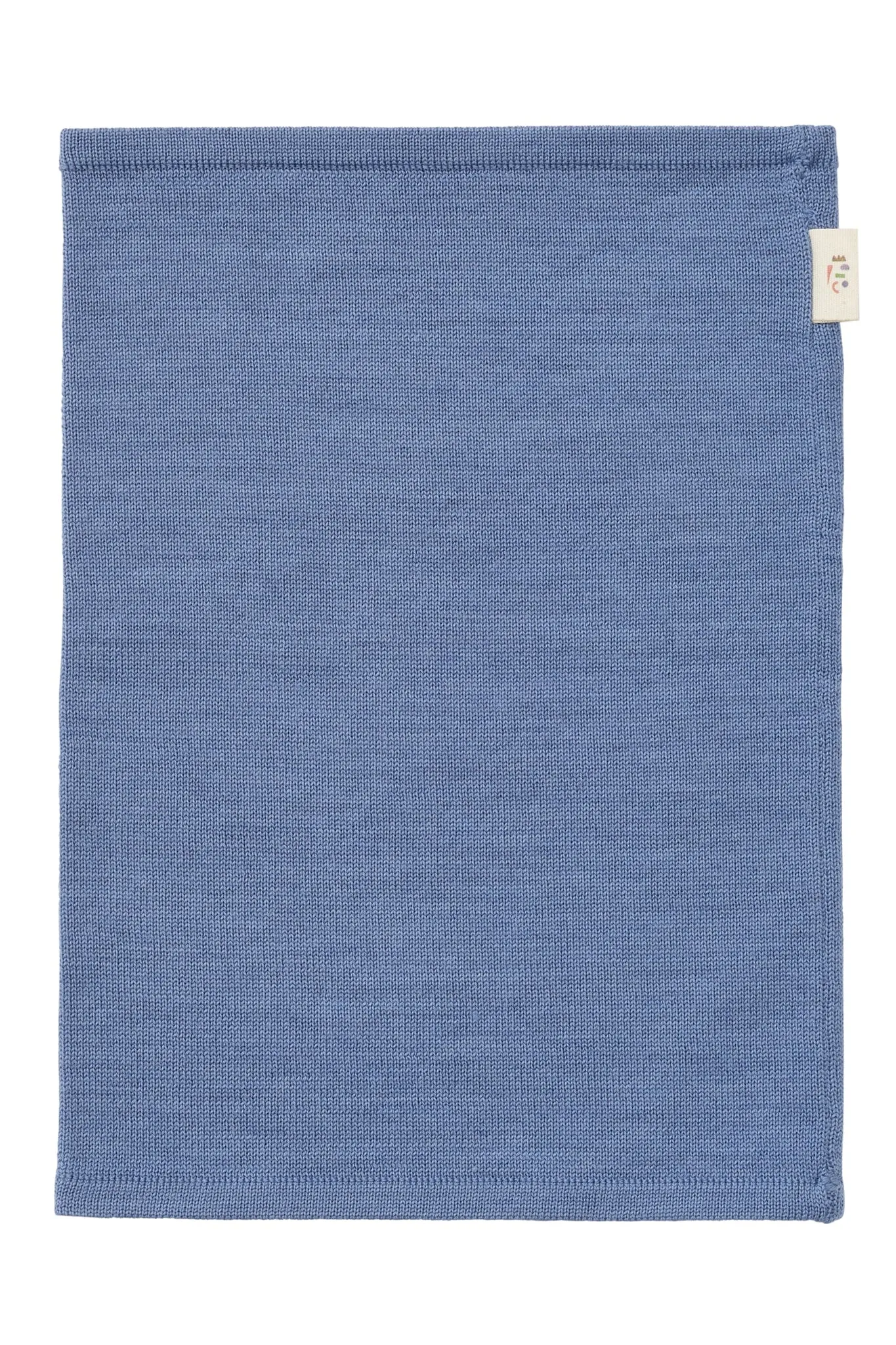 SUPER SOFT KNITTED TUBE SCARF IN MERINO WOOL - BLUE