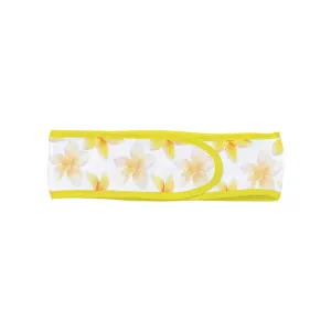 Yellow Plumeria on White Headband